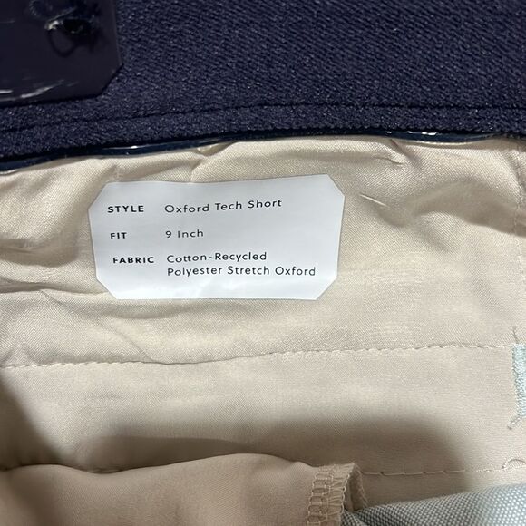 J. Crew BX308 Green white Oxford Tech Shorts NWt size 32 9" inseam - Picture 8 of 10
